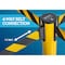 Us Weight Yellow Premium Steel Stanchion with 7.5ft Retractable Chevron Belt U2104CYB - alternate 7